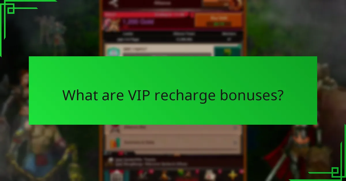 What are the terms and conditions of VIP recharge bonuses?