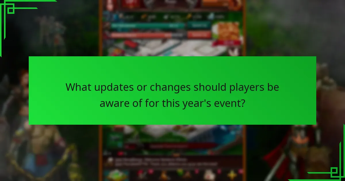 What updates or changes should players be aware of for this year’s event?